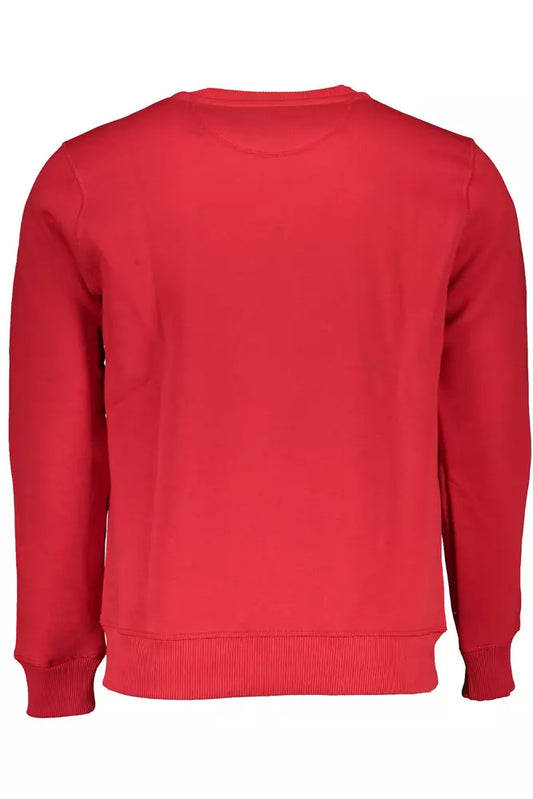 Chic Pink Round Neck Sweater with Bold Logo