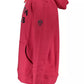 Vibrant Red Hooded Sweatshirt with Central Pocket