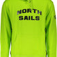 Green Hooded Logo Sweatshirt with Central Pocket