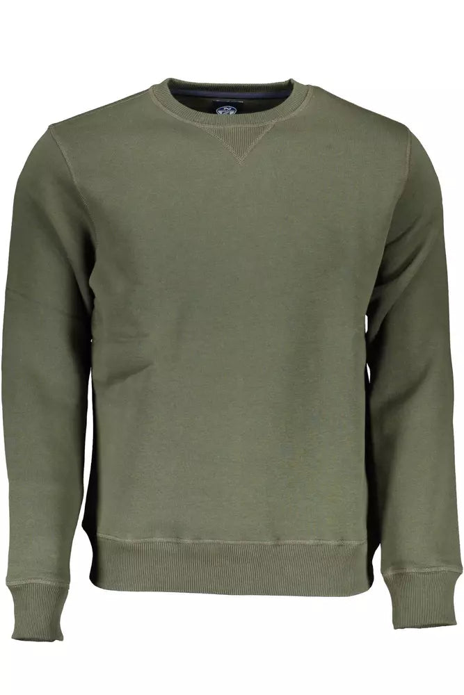 Green Long-Sleeved Crew Neck Sweatshirt