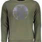 Green Round Neck Printed Sweatshirt