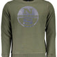 Green Cotton Crewneck Sweatshirt with Logo
