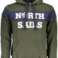 Green Hooded Sweatshirt with Contrasting Details