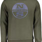 Green Round Neck Printed Sweater