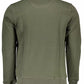 Green Round Neck Printed Sweatshirt