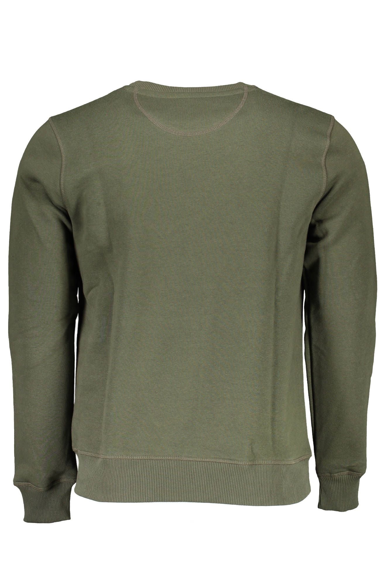 Green Cotton Crewneck Sweatshirt with Logo