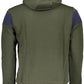 Green Hooded Sweatshirt with Contrasting Details