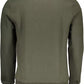 Green Round Neck Printed Sweater