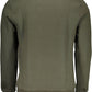 Green Cotton Long-Sleeve Crewneck Sweatshirt