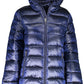 Chic Blue Long-Sleeve Hooded Jacket