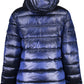 Chic Blue Long-Sleeve Hooded Jacket