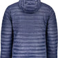 Chic Blue Hooded Lightweight Jacket