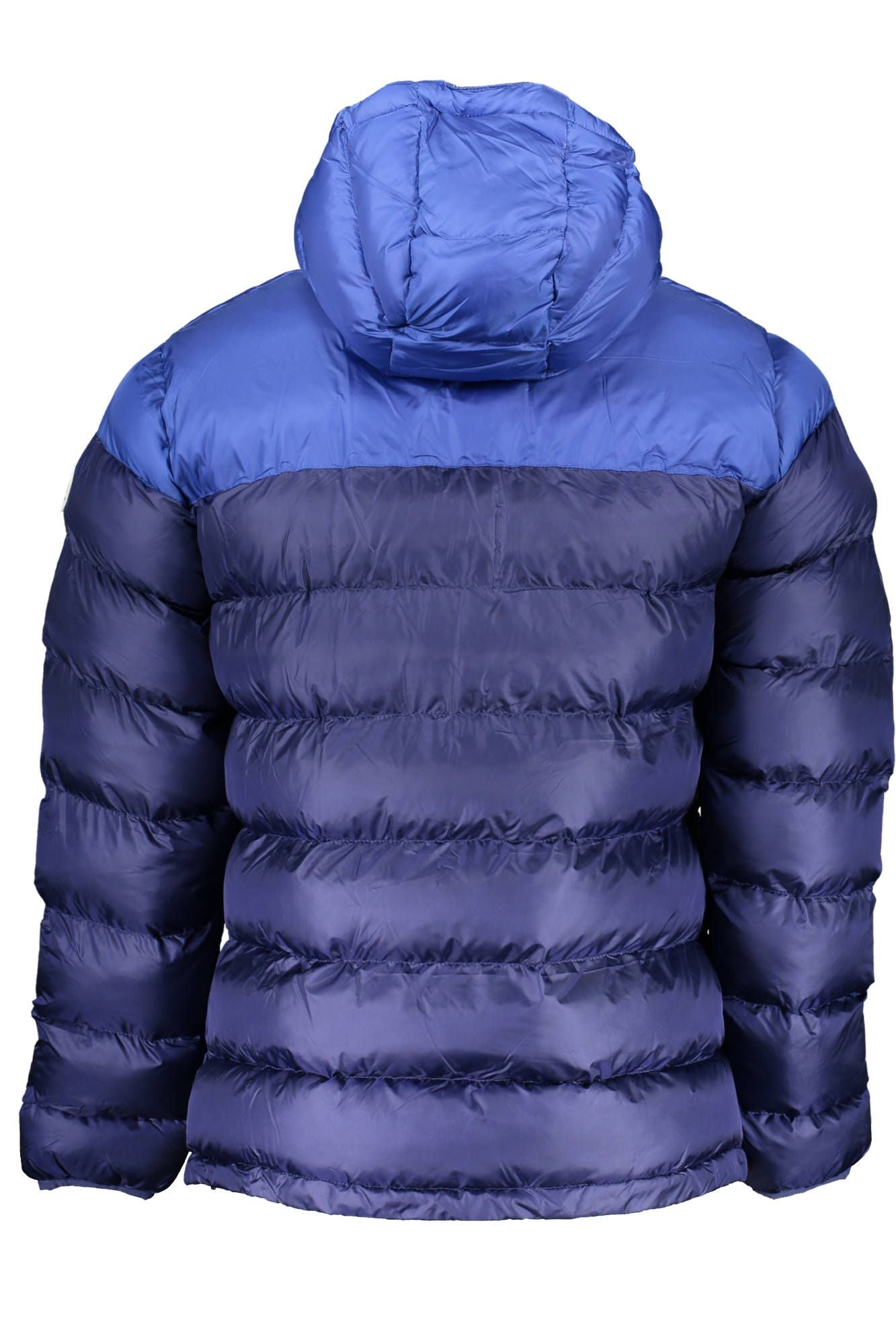 Chic Padded Blue Jacket with Hood for Men