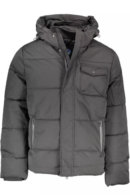 Contrast Detail Hooded Jacket for Men