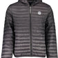 Sleek Black Hooded Jacket with Subtle Logo