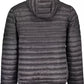 Sleek Black Hooded Polyamide Jacket