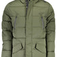 Chic Green Hooded Jacket with Contrasting Details