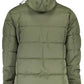 Chic Green Hooded Jacket with Contrasting Details
