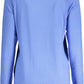 Eco-Chic Light Blue Sweater with Contrasting Accents