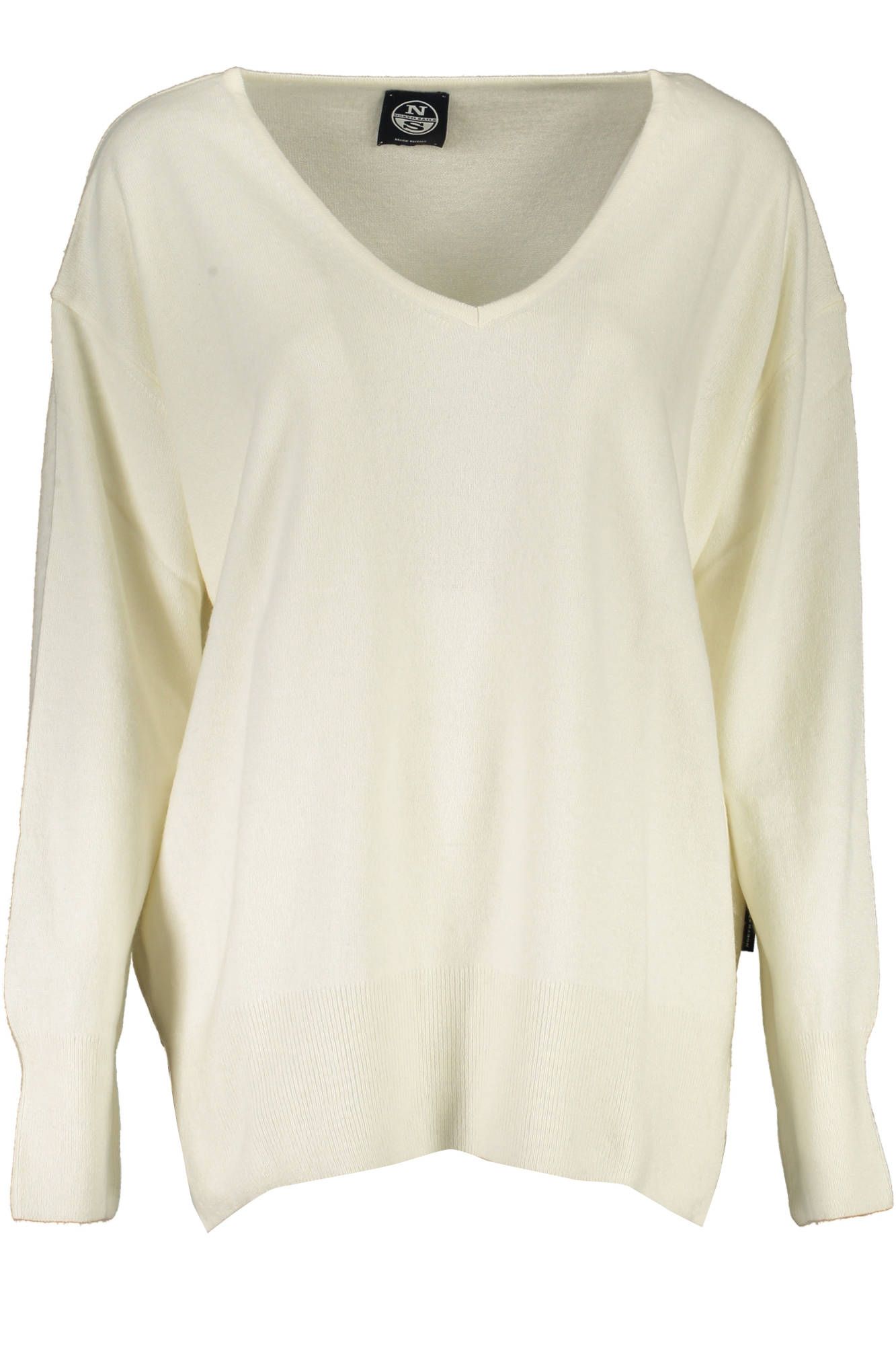 Eco-Chic V-Neck Logo Sweater