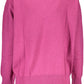 Eco-Chic Purple Wool Blend V-Neck Sweater