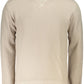 Eco-Chic Beige Sweater with Contrast Details