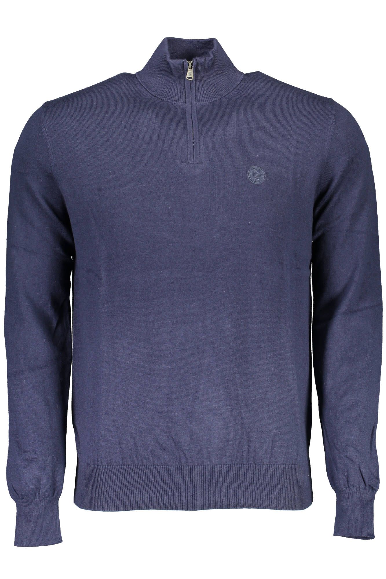 Eco-Conscious Blue Half Zip Shirt