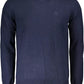 Chic Contrasting Crewneck Sweater in Blue