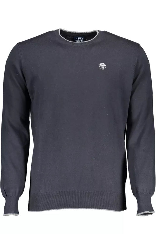 Crew-Neck Cotton Cashmere Shirt with Contrast Details