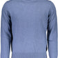Blue Round Neck Embroidered Sweater