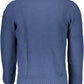 Chic Blue Round Neck Recycled Fiber Sweater