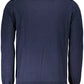 Chic Contrasting Crewneck Sweater in Blue