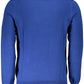 Blue Organic Cotton Sweater with Contrasting Details