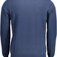Chic Blue Contrast Detail Cotton Shirt