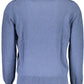 Blue Round Neck Embroidered Sweater