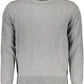 Eco-Conscious Gray Knit Sweater With Logo Detail
