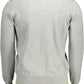 Gray Round Neck Sweater with Embroidery Detail
