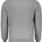 Eclectic Gray V-Neck Shirt with Subtle Embroidery