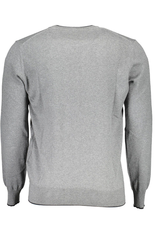 Crew-Neck Sweater with Contrasting Embroidery