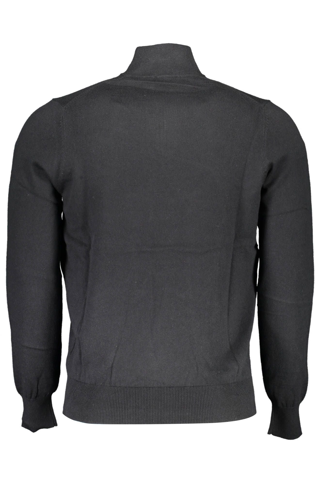 Eco-Conscious Half-Zip Sweater in Black