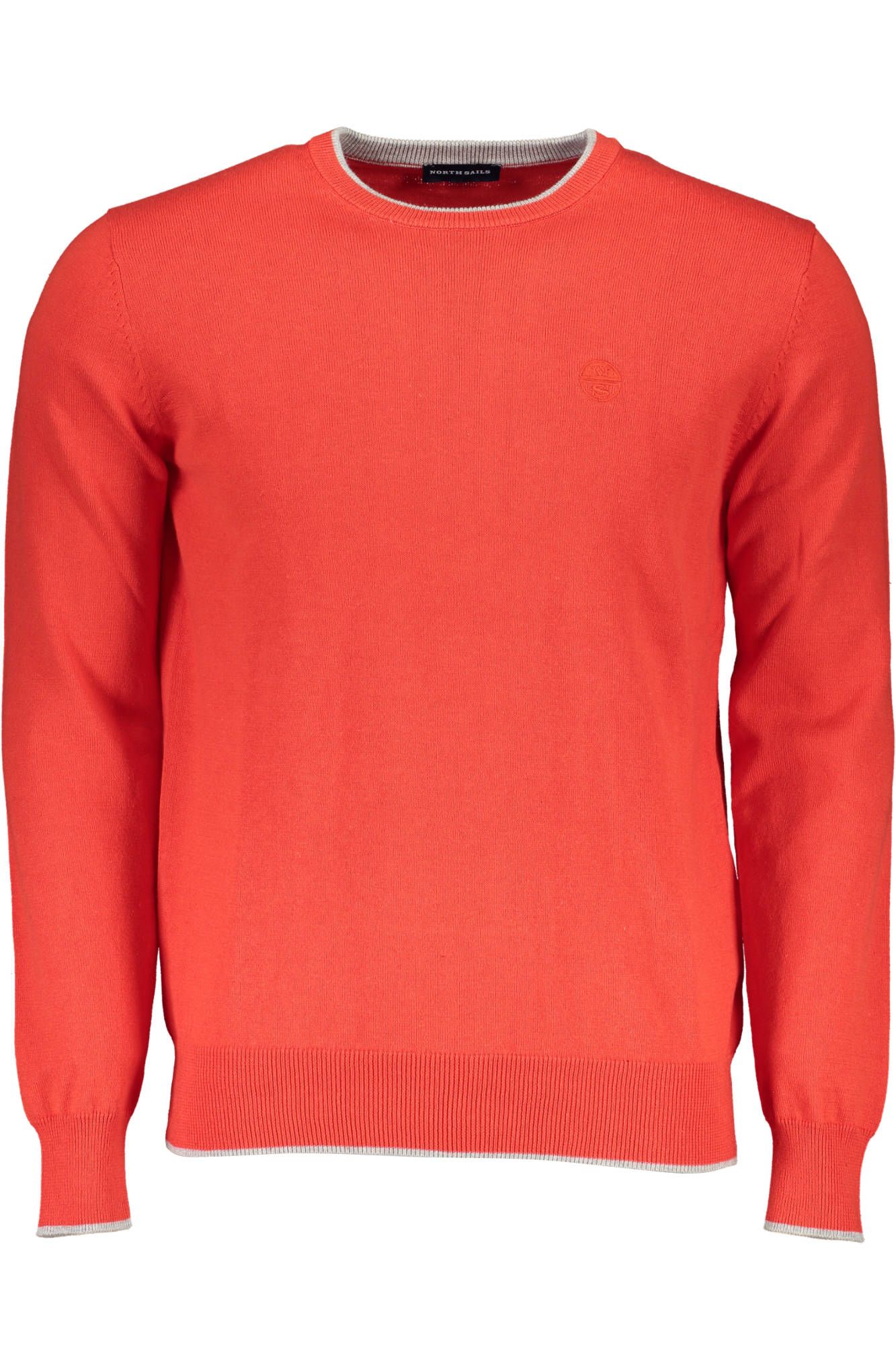 Chic Red Round Neck Long-Sleeve Sweater
