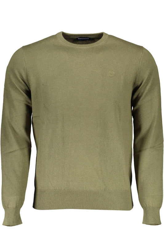 Eco-Conscious Green Wool Blend Shirt