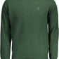 Enchanting Green Wool Round Neck Sweater