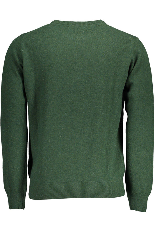 Enchanting Green Wool Round Neck Sweater