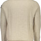 Beige Wool Blend Half-Zip Sweater