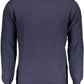 Elegant Blue Wool Sweater with Logo
