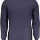 Elegant Blue Wool-Blend Sweater for Men