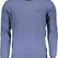Chic Blue Sweater with Embroidered Details
