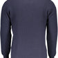 Elegant Blue Wool Sweater with Logo