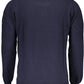 Eco-Conscious Blue Sweater with Embroidery Detail